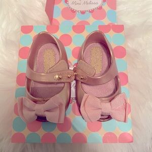 My First Mini Melissa Metallic Pink Baby shoes